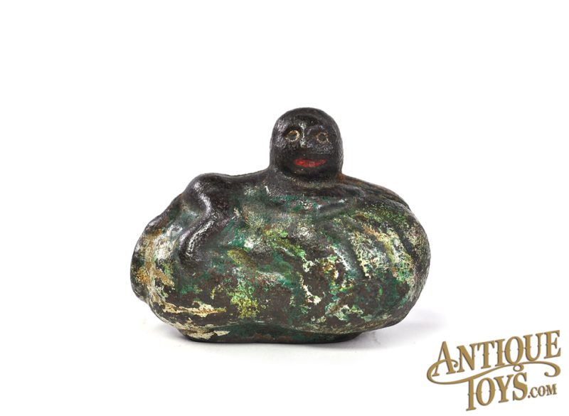 Unbranded Cast Iron Boy on Cabbage Still Penny Coin Bank <FONT COLOR="ff000 ">*RESEARCH ONGOING*</font> - Image 3