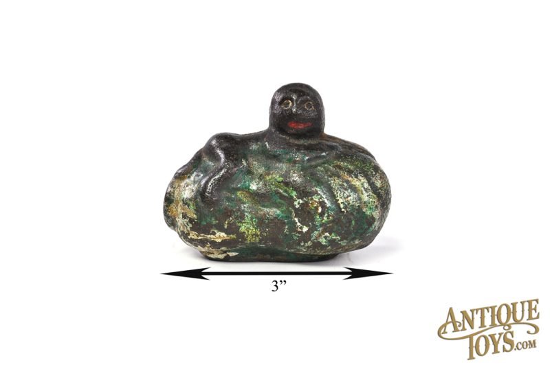 Unbranded Cast Iron Boy on Cabbage Still Penny Coin Bank <FONT COLOR="ff000 ">*RESEARCH ONGOING*</font> - Image 6