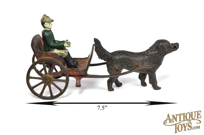 Harris Toy Co. ca. 1903 Cast Iron No. 105 Dog Cart 7.5" <FONT COLOR="ff000 ">*SOLD*</font> - Image 6