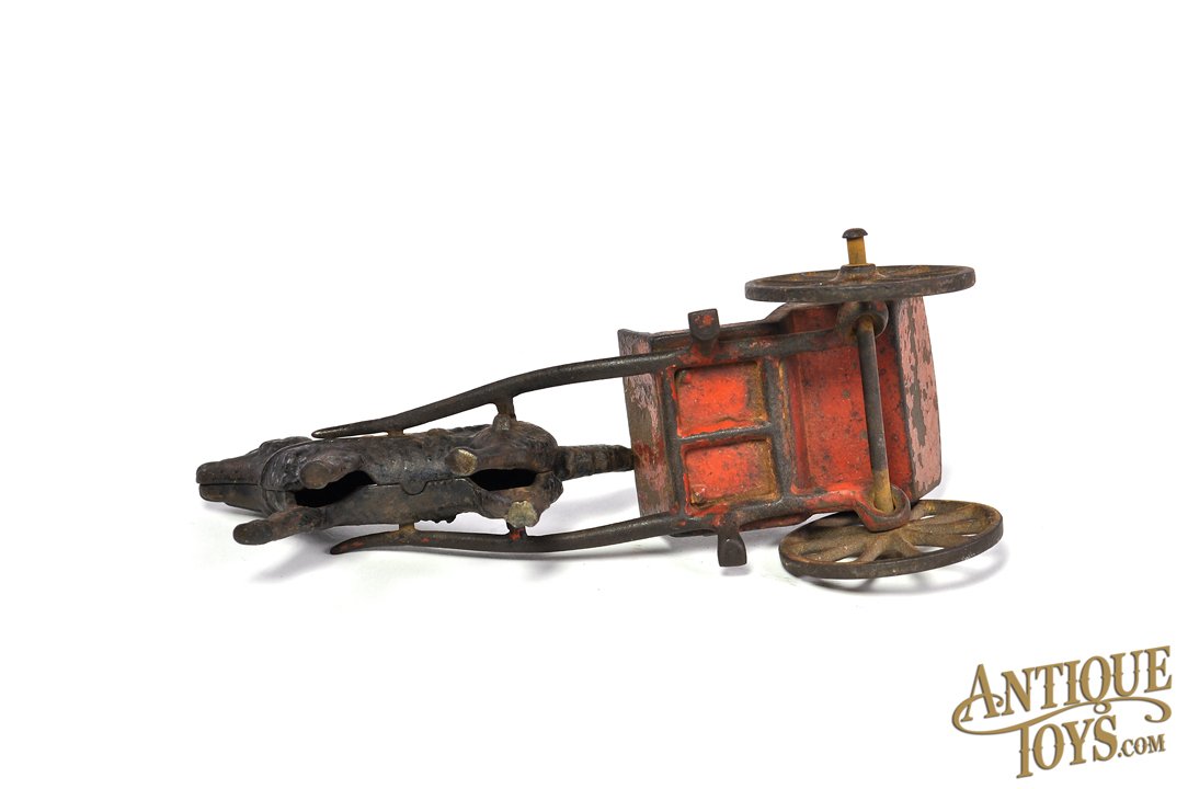 Harris Toy Co. ca. 1903 Cast Iron No. 105 Dog Cart 7.5 *SOLD* -   - Antique Toys for Sale