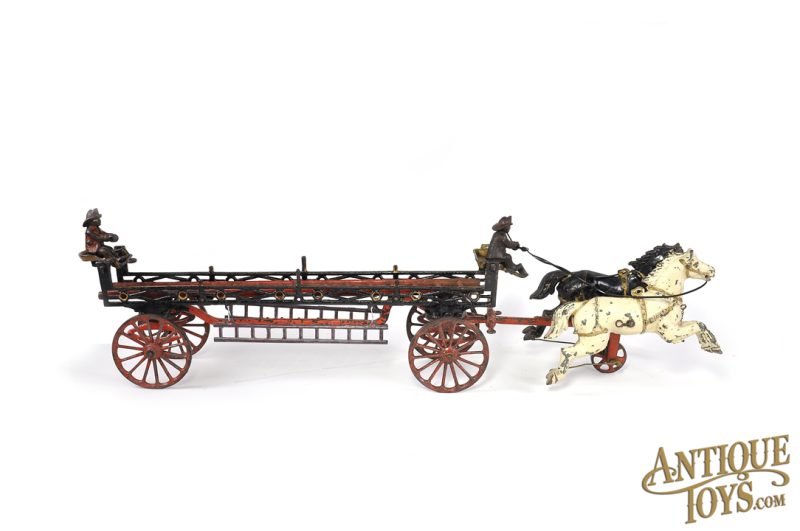 Ives Cast Iron Horse Drawn Phoenix Hook & Ladder Fire Wagon 29" <FONT COLOR="ff000 ">*SOLD*</font> - Image 3