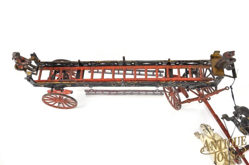 Ives Cast Iron Horse Drawn Phoenix Hook & Ladder Fire Wagon 29" <FONT COLOR="ff000 ">*SOLD*</font> - Image 6