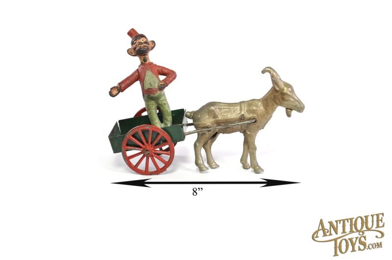 Hubley Cast Iron and Pressed Steel Goat Cart with Wilkins Happy Hooligan Rider Pairing <FONT COLOR="ff000 ">*SOLD*</font> - Image 7