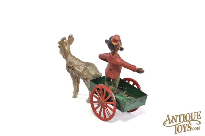Hubley Cast Iron and Pressed Steel Goat Cart with Wilkins Happy Hooligan Rider Pairing <FONT COLOR="ff000 ">*SOLD*</font> - Image 5