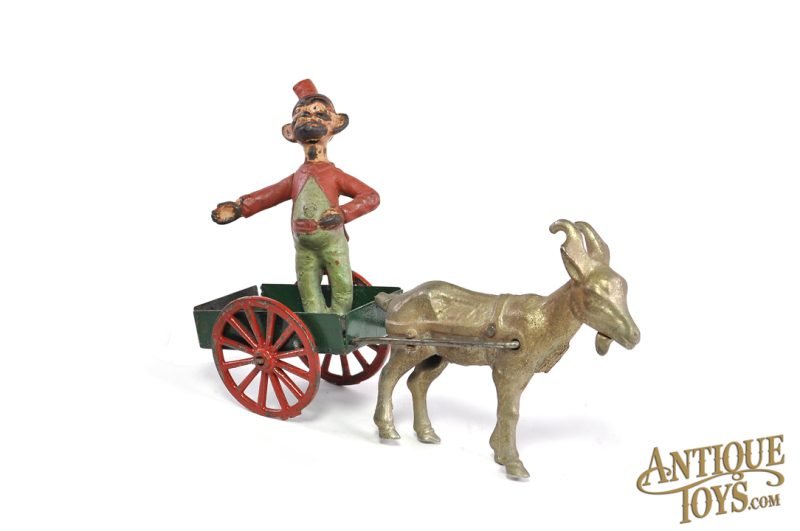 Hubley Cast Iron and Pressed Steel Goat Cart with Wilkins Happy Hooligan Rider Pairing <FONT COLOR="ff000 ">*SOLD*</font> - Image 4