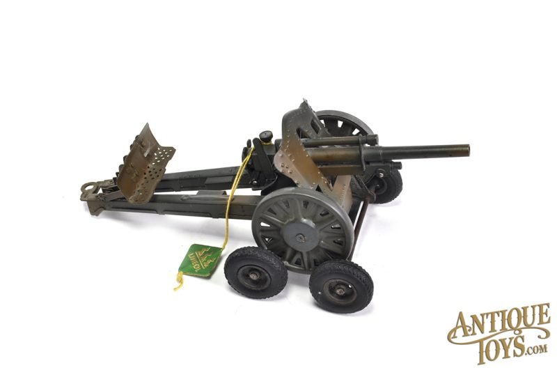 Lineol Tin Hand-Painted Heavy Field Howitzer Schwere Feldhaubitze Immergrün with Tag <FONT COLOR="ff000 ">*SOLD*</font>