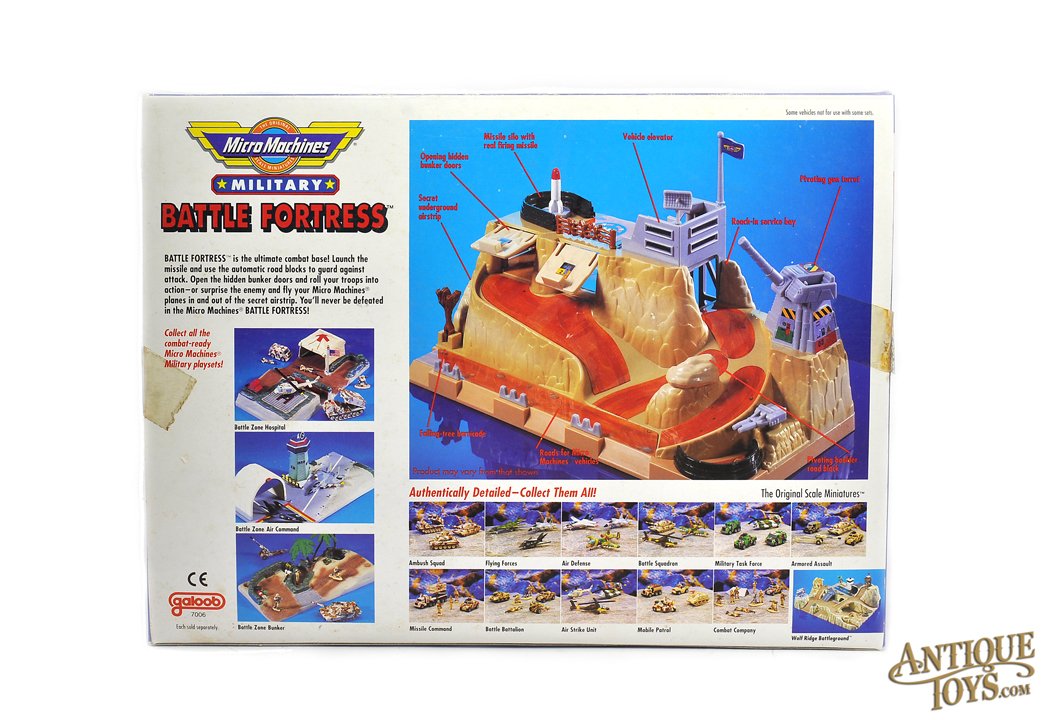 Galoob Micro Machines No. 7006 Military Battle Fortress Playset Sealed in  Box for Sale -  - Antique Toys for Sale
