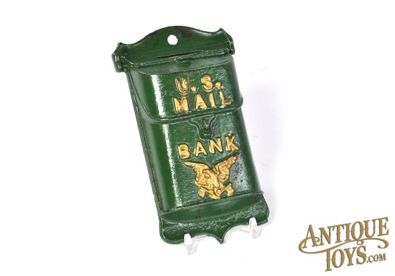 A.C. Williams Cast Iron Hanging U.S. Mail Still Penny Coin Bank 5" <FONT COLOR="ff000 ">*SOLD*</font>