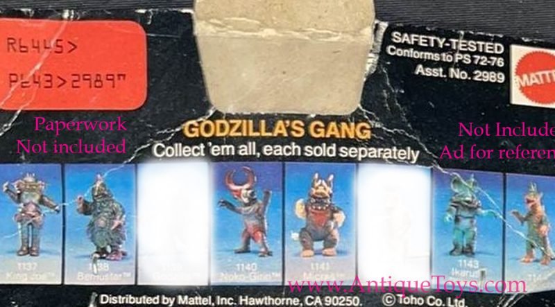 Godzilla's Gang Vintage Vinyl from Mattel ca. 1978 <FONT COLOR="ff000 ">*SOLD*</font> - Image 2
