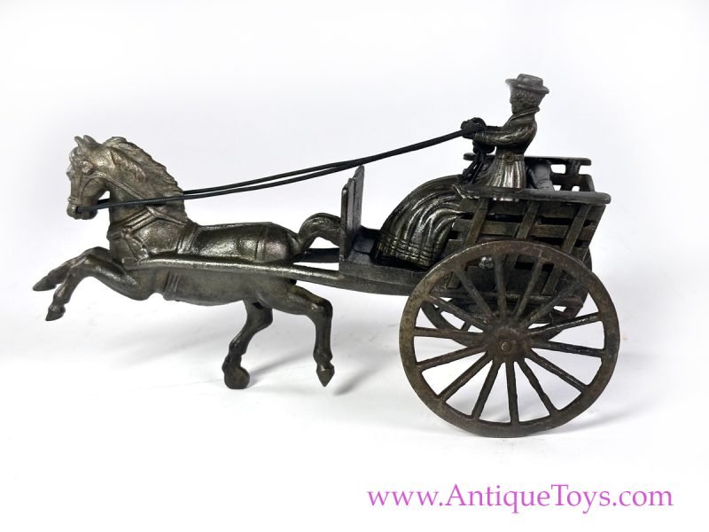 Antique Shimer Cast Iron Horse and Carriage with Lady <FONT COLOR="ff000 ">*SOLD*</font> - Image 7