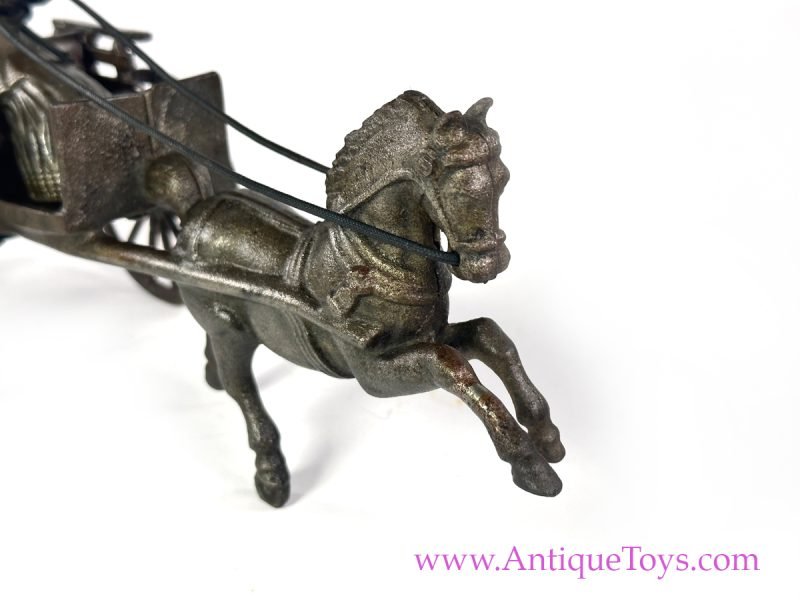Antique Shimer Cast Iron Horse and Carriage with Lady <FONT COLOR="ff000 ">*SOLD*</font> - Image 4