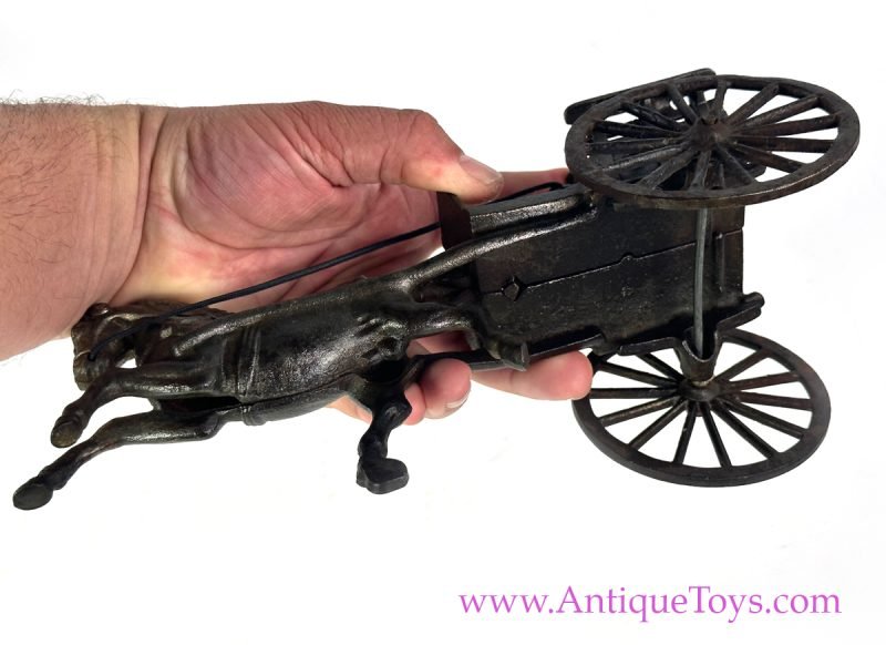 Antique Shimer Cast Iron Horse and Carriage with Lady <FONT COLOR="ff000 ">*SOLD*</font> - Image 2