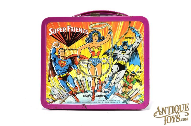 Aladdin Industries Inc. Vintage ca. 1976 DC Comics Super Friends Lunchbox & Thermos for Sale