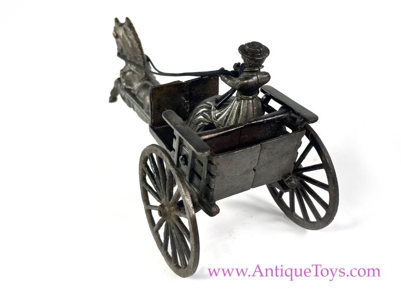 Antique Shimer Cast Iron Horse and Carriage with Lady <FONT COLOR="ff000 ">*SOLD*</font> - Image 8