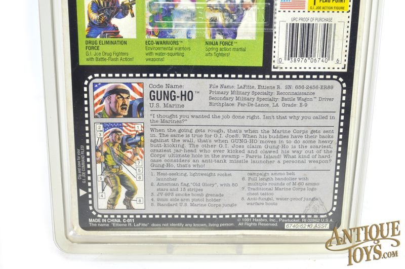 Hasbro 1991 G.I. Joe ARAH Gung-Ho 3.75" Action Figure Carded for Sale - Image 7
