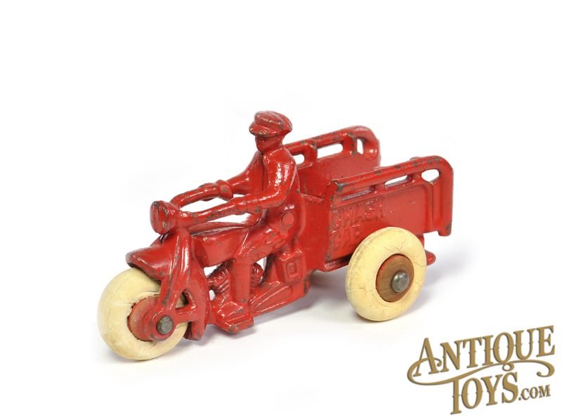 Hubley Toys Cast Iron Motorcycle Crash Car <FONT COLOR="ff000 ">*SOLD*</font> - Image 2