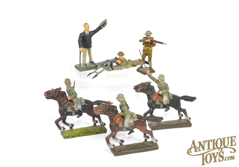 Lineol & Durso Hand-Painted WWII Soldiers & President Roosevelt Figure <FONT COLOR="ff000 ">*SOLD*</font>