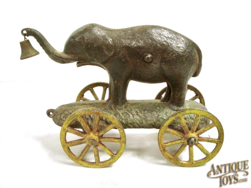 N.N. Hill Brass Co. Cast Iron Elephant Bell Pull Toy <FONT COLOR="ff000 ">*SOLD*</font> - Image 2