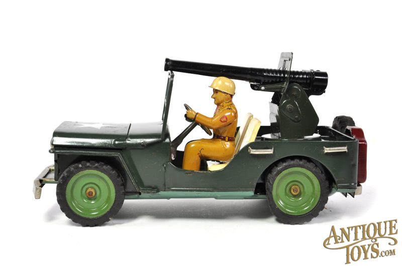 Miyazawa & Taniguchi Shoten Tin Lithographed Friction Combat Jeep in Box <FONT COLOR="ff000 ">*SOLD*</font> - Image 4
