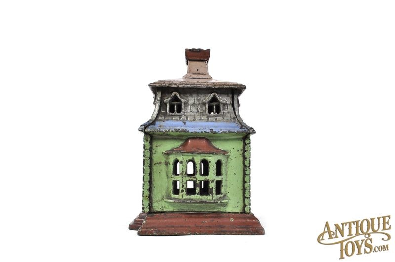 Thomas Swan ca. 1875 Cast Iron 5 Color Large City Bank Still Bank <FONT COLOR="ff000 ">*SOLD*</font> - Image 4