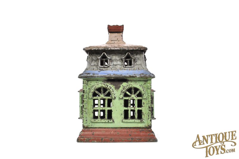 Thomas Swan ca. 1875 Cast Iron 5 Color Large City Bank Still Bank <FONT COLOR="ff000 ">*SOLD*</font> - Image 3