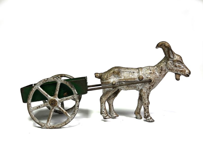 Hubley Cast Iron and Pressed Steel Goat Cart for Sale - Image 2