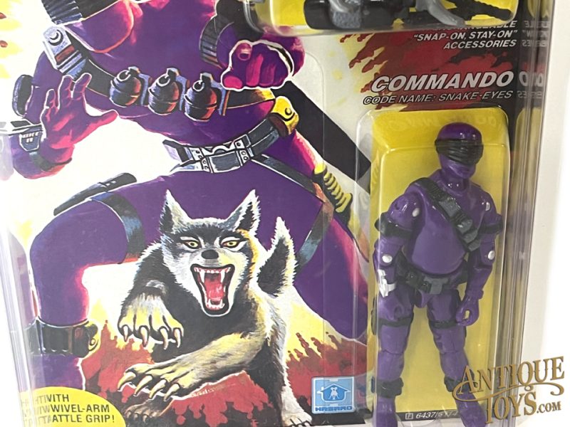 Black Major Custom G.I. Joe ARAH Commando Snake Eyes Purple Carded Unpunched <FONT COLOR="ff000">*SOLD*</font> - Image 2