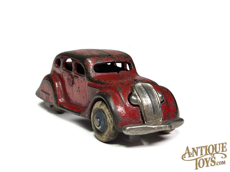 Arcade ca. 1930's Cast Iron Red Chrysler Airflow for Sale - Image 7
