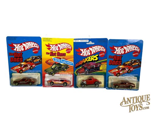 Mattel Vintage Hot Wheels Hi Rakers & The Hot Ones Lot of 4 Carded <FONT COLOR="ff000 ">*SOLD*</font>