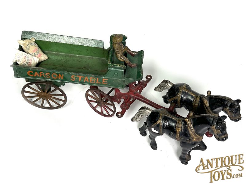 Kenton Green Cast Iron 5 Ton Horse Drawn Wagon for Sale - Image 4