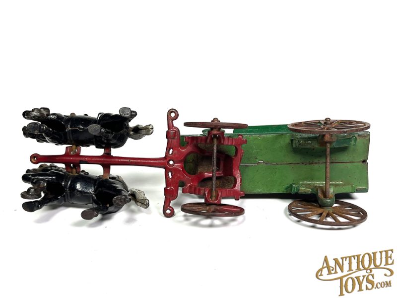 Kenton Green Cast Iron 5 Ton Horse Drawn Wagon for Sale - Image 5