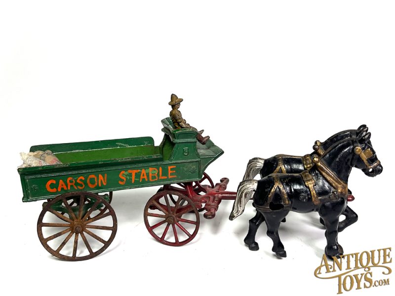 Kenton Green Cast Iron 5 Ton Horse Drawn Wagon for Sale - Image 2