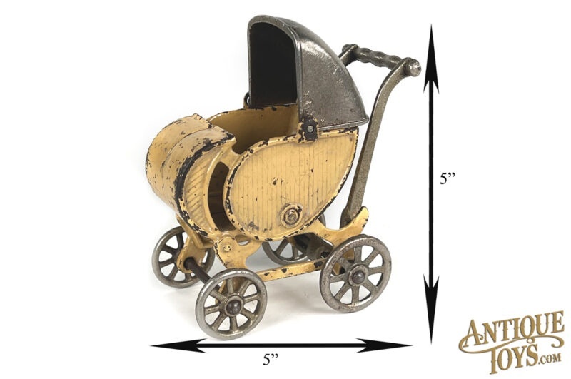 Kilgore Cast Iron Baby Buggy Pram Stroller for Sale - Image 6