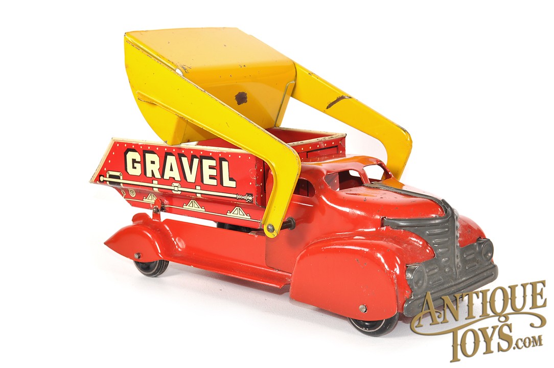 Marx Tin Lithographed Sand and Gravel Dump Truck with Plow for Sale AntiqueToys Antique Toys for Sale