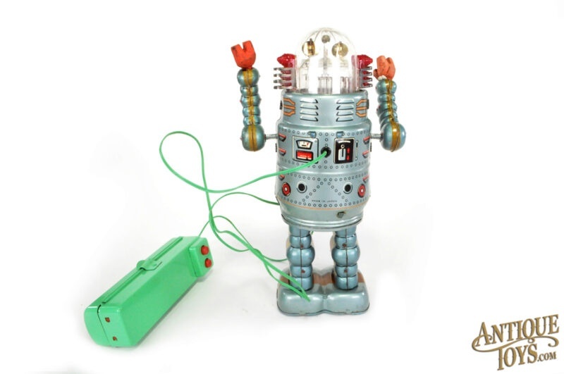 ALPS Tin Lithographed Batt. Op. Revolving Flashing Robot in Box <FONT COLOR="ff000">*SOLD*</font> - Image 4
