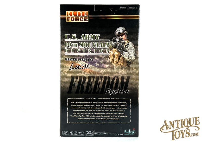 Blue Box International Elite Force US 10th Mountain Division Master Sergeant Lucas #21667 12” Action Figure in Box <FONT COLOR="ff000">*SOLD*</font> - Image 6