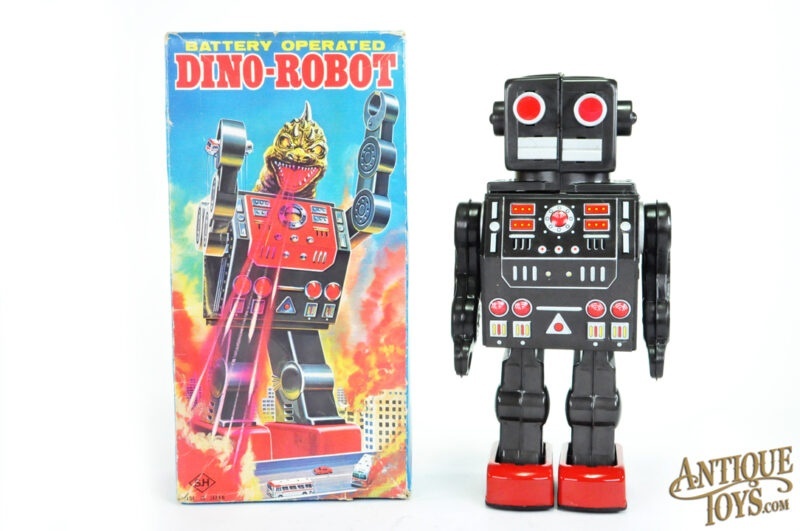 Horikawa (SH)Tin Lithographed Battery Op. "Dino-Robot" Japanese Toy in Box <FONT COLOR="ff000">*SOLD*</font>