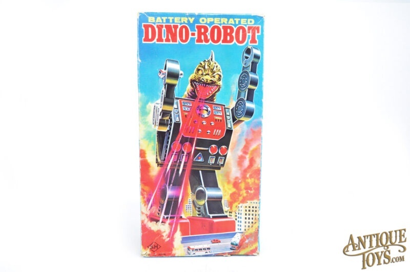 Horikawa (SH)Tin Lithographed Battery Op. "Dino-Robot" Japanese Toy in Box <FONT COLOR="ff000">*SOLD*</font> - Image 12