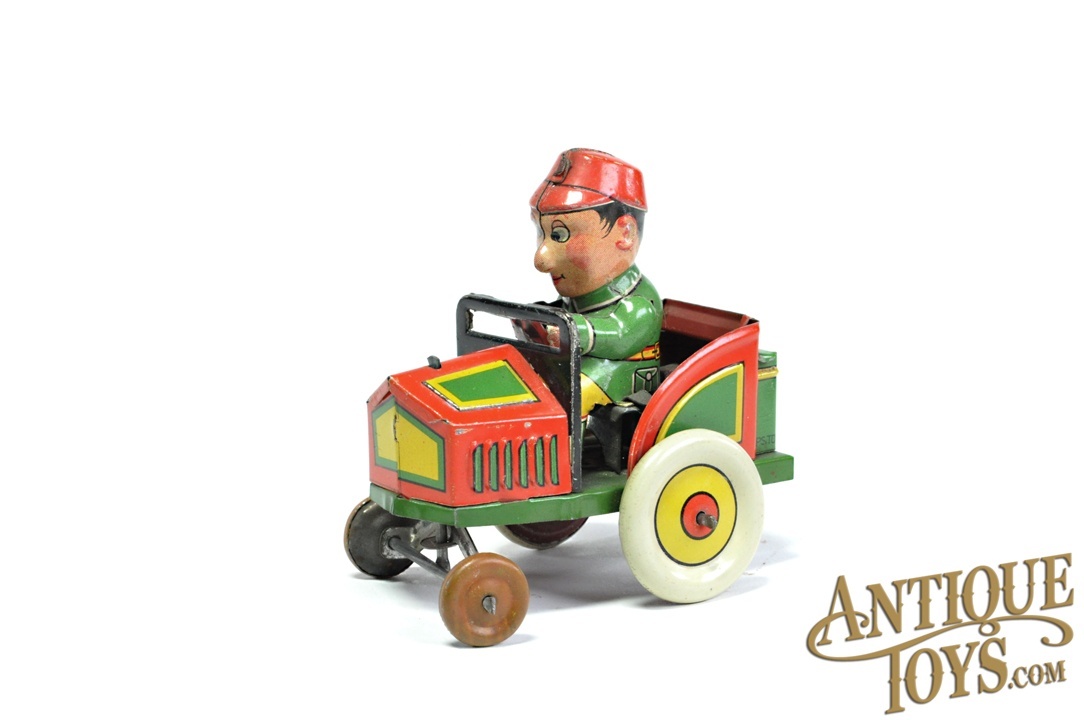 Kuramochi Shoten (CK) Tin Lithographed Windup Crazy Car