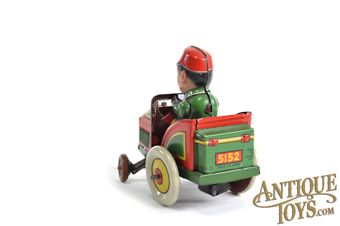 Kuramochi Shoten (CK) Tin Lithographed Windup Crazy Car