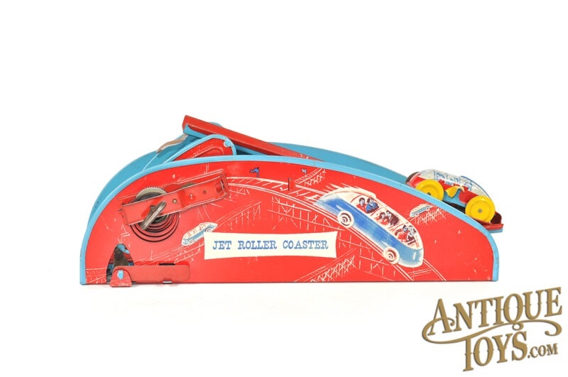 Wolverine Supply & Mfg. ca. 1950s Pressed Steel Windup "Jet Roller Coaster" <FONT COLOR="ff000">*SOLD*</font> - Image 3