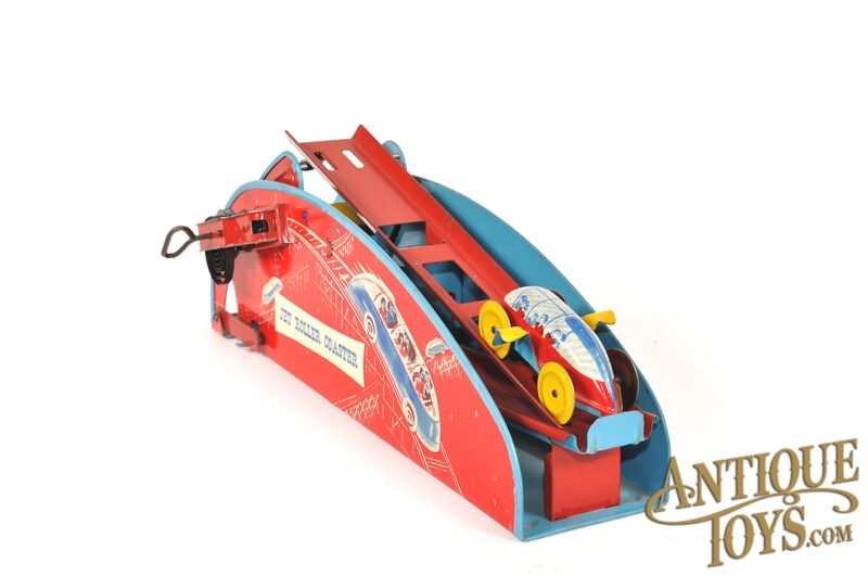 Wolverine Supply & Mfg. ca. 1950s Pressed Steel Windup "Jet Roller Coaster" <FONT COLOR="ff000">*SOLD*</font> - Image 7