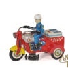 Yoshiya (KO) Tin Lithographed Windup Police Department P.D. Motorcycle Trike for Sale