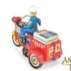 Yoshiya (KO) Tin Lithographed Windup Police Department P.D. Motorcycle Trike for Sale - Image 4