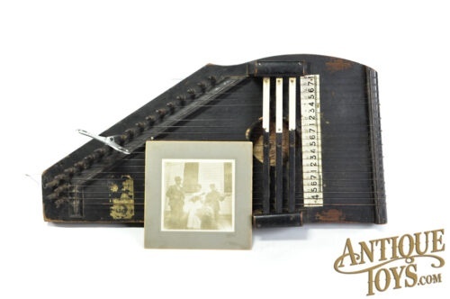 Antique 1890's Zimmermann No. 71 Autoharp Zither with Antique Photo for Sale