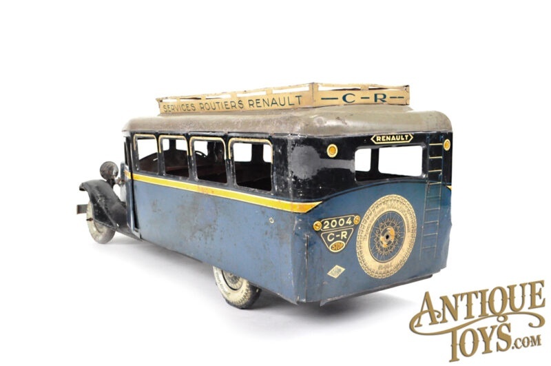 Charles Rossignol (CR) ca. 1932 Tin Lithographed  Windup Service Routiers Renault Bus <FONT COLOR="ff000">*SOLD*</font> - Image 6