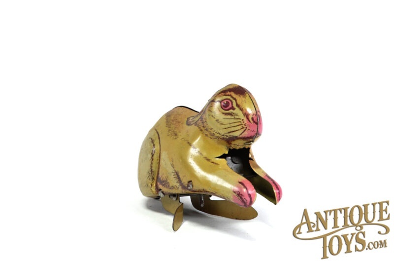 J. Chein Tin Lithographed Windup No. 79 Mechanical Jumping Rabbit in Box for Sale - Image 3