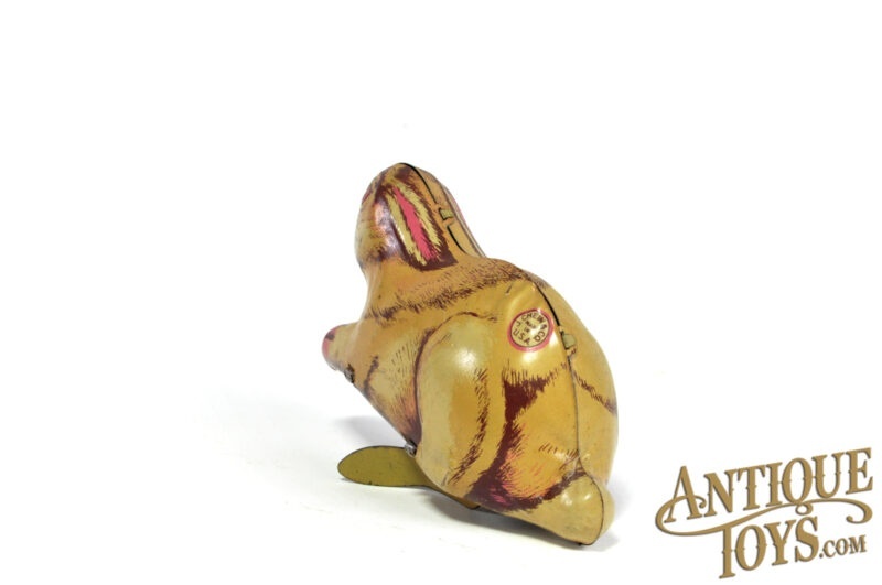 J. Chein Tin Lithographed Windup No. 79 Mechanical Jumping Rabbit in Box for Sale - Image 4