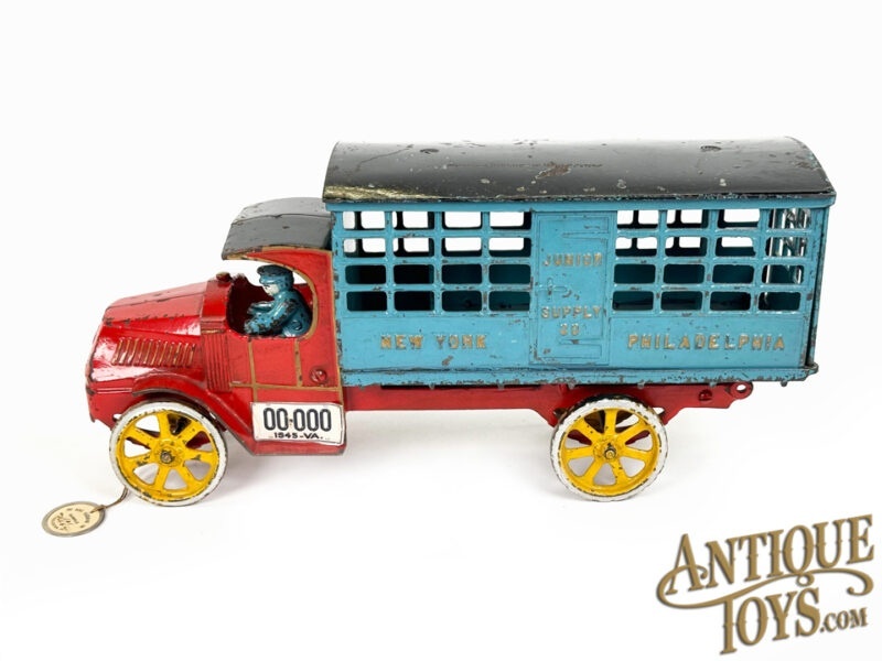 Dent Extremely Rare Cast Iron Junior Supply Co. New York to Philadelphia Truck 16" <FONT COLOR="ff000">*SOLD*</font>