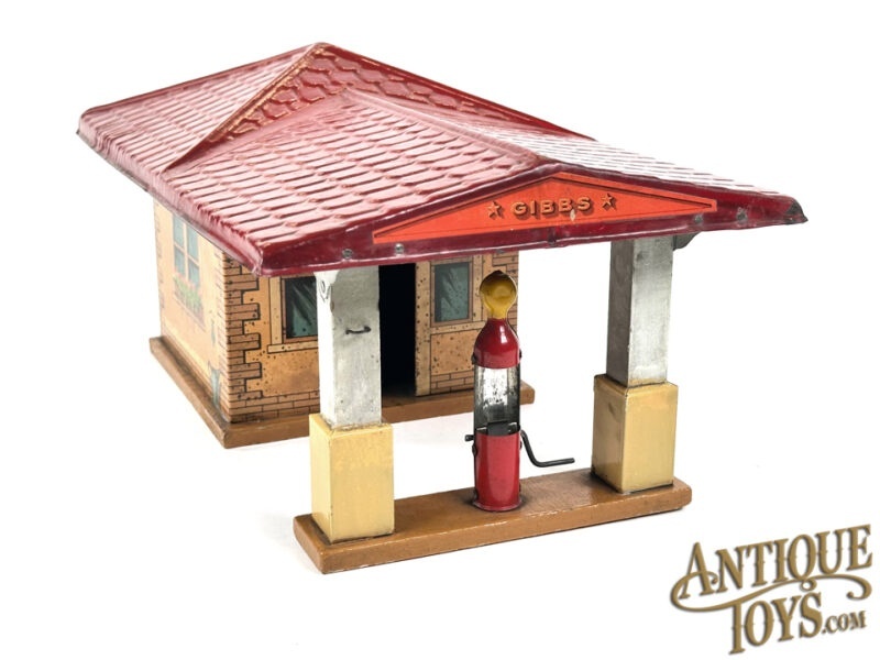 Gibbs Mfg. Co. Tin Lithographed Gas Station <FONT COLOR="ff000 ">*SOLD*</font>